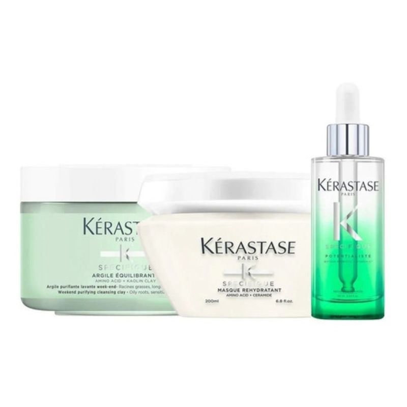 Kérastase Specifique Kit - Bain Argile 250ml + Máscara 200ml + Sérum Potentialiste 90ml | M2Beauty