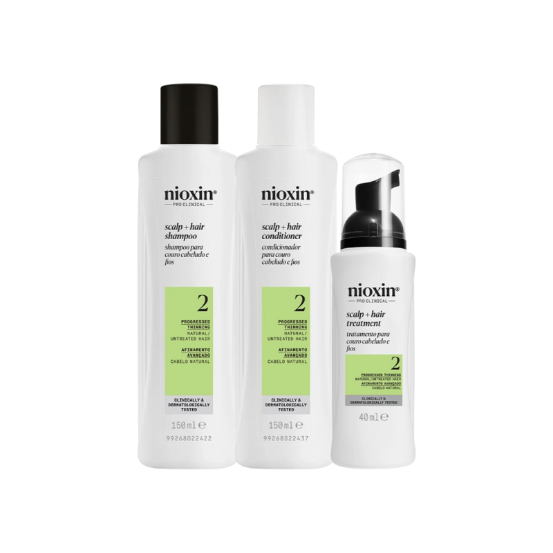 Kit Nioxin System 2 - Shampoo 150ml + Condicionador 150ml + Tratamento 40ml | M2Beauty