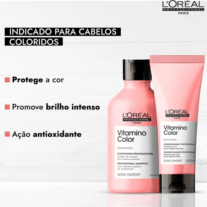 L'Oréal Professionnel Vitamino Color Kit - Shampoo 300ml + Condicionador 200ml | M2Beauty