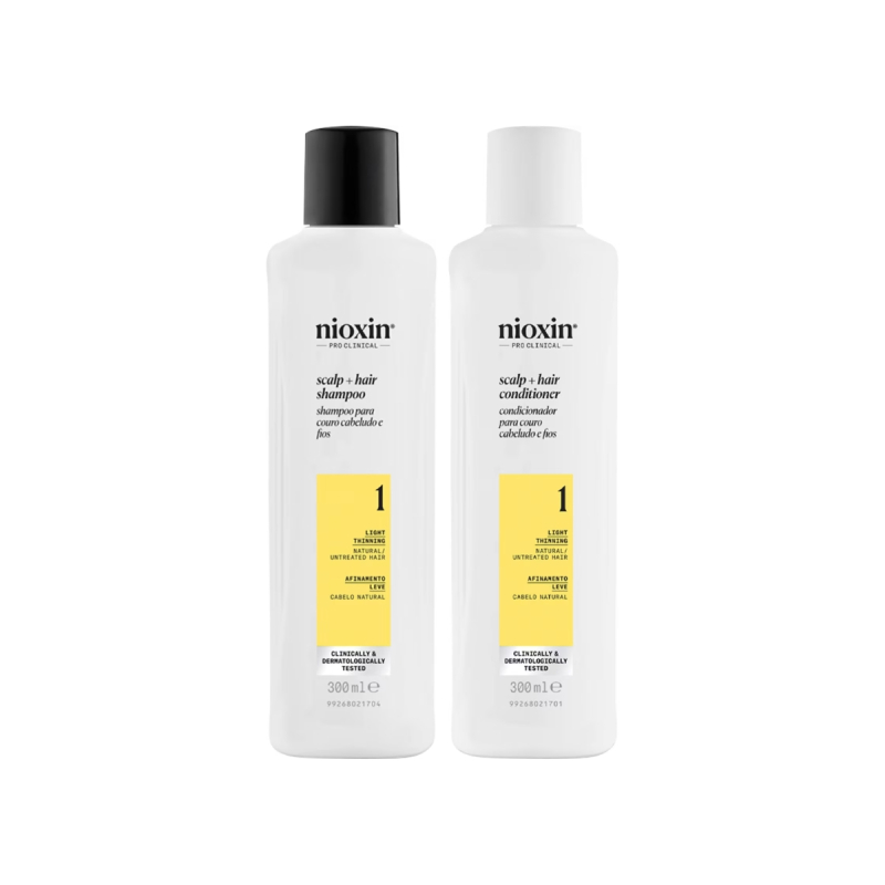 Nioxin System 1 Kit - Shampoo 300ml + Condicionador 300ml | M2Beauty