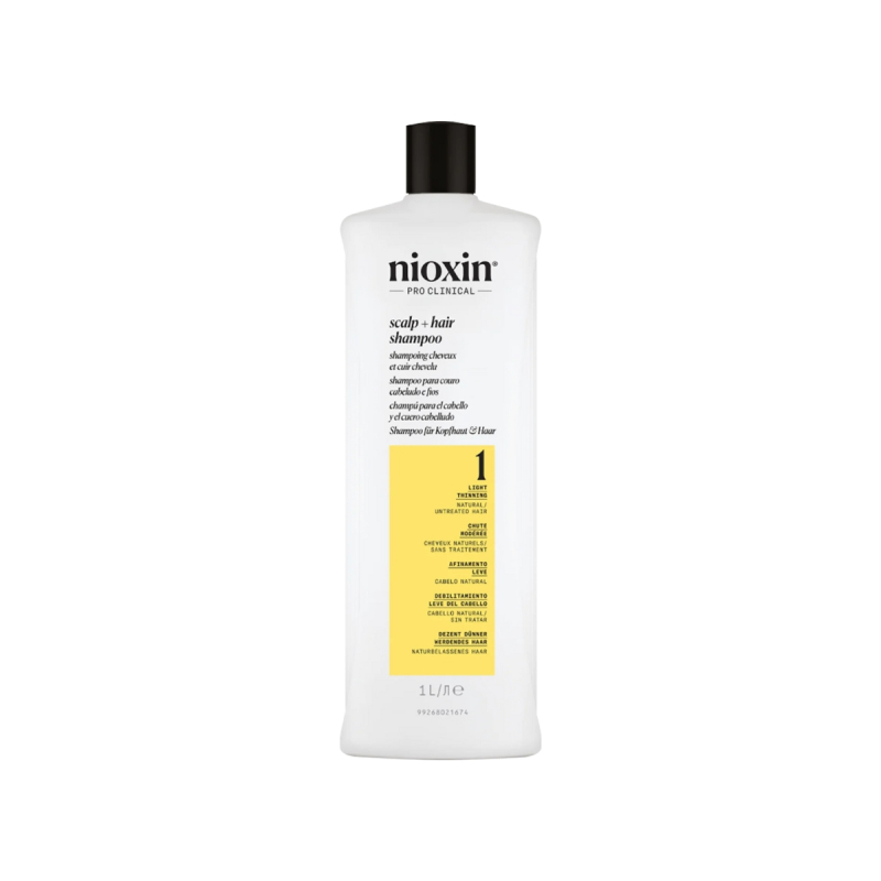 Nioxin System 1 - Shampoo Contra Afinamento Capilar 1000ml | M2Beauty