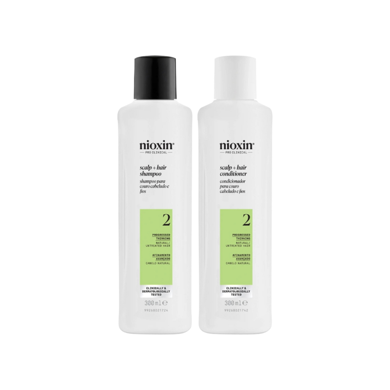 Nioxin System 2 Kit - Shampoo e Condicionador 300ml | M2Beauty