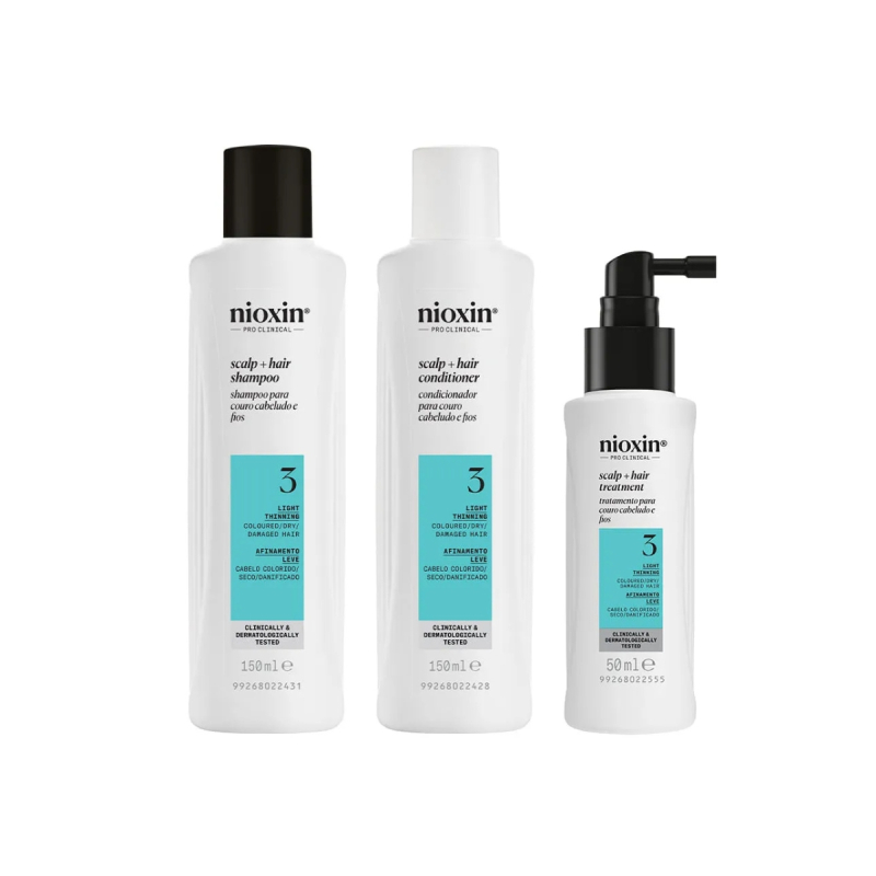 Nioxin System 3 Kit - Shampoo 150ml + Condicionador 150ml + Leave-in 50ml | M2Beauty