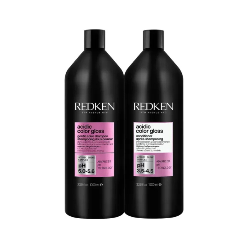 Redken Acidic Color Gloss  Kit - Shampoo + Condicionador 1000ml | M2Beauty