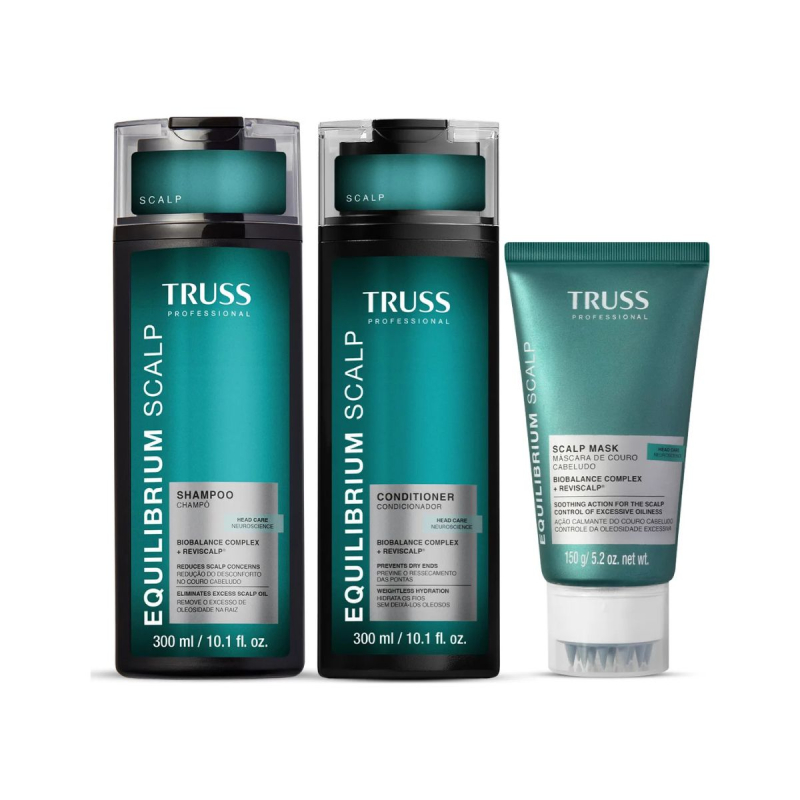 Truss Equilibrium Scalp Kit - Shampoo e Condicionador 300ml + Másacara 150g | M2Beauty