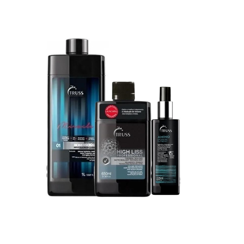 Truss Kit - High Liss + Shampoo Bidimensional + Amino | M2Beauty