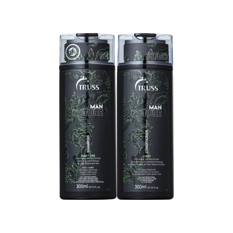 Truss Man Nature Kit - Shampoo 300ml + Condicionador 300ml | M2Beauty