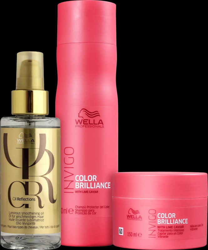 Wella Color Brilliance Kit - Shampoo 250ml + Máscara 150ml+ Óleo 100ml | M2Beauty