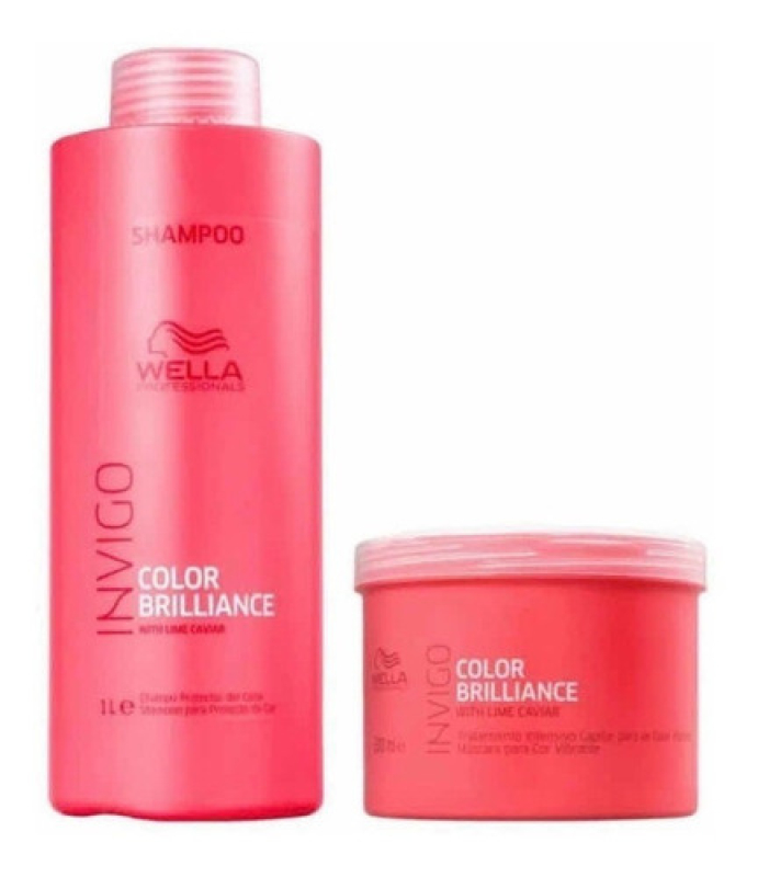 Wella Invigo Color Brilliance Kit - Shampoo 1l + Máscara 500ml | M2Beauty