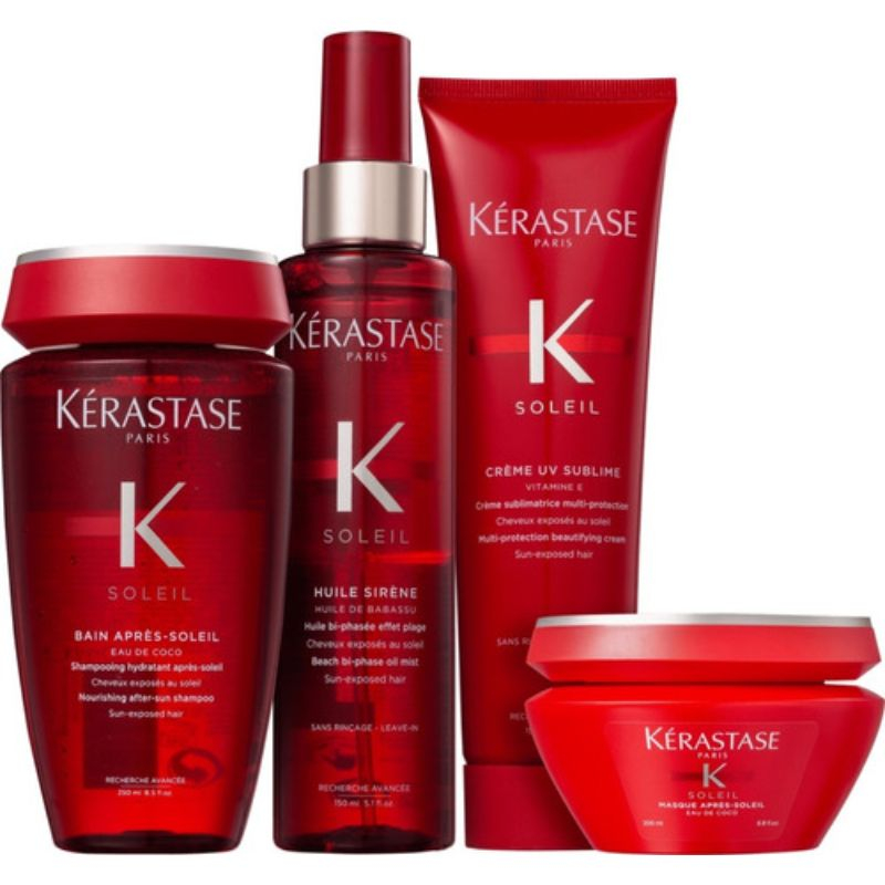 Kérastase Soleil Kit - Bain 250ml +  Huile Sirene 150ml +  Creme Uv Sublime 150ml + Máscara 200ml | M2Beauty